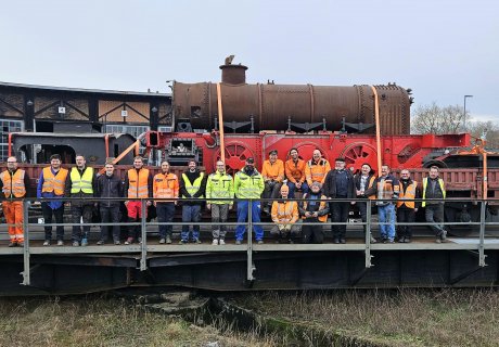 Verladung der SAB T3 Nr 888 in Heilbronn